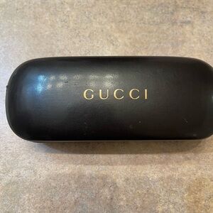Gucci Black and Gold sunglasses Case used unisex
